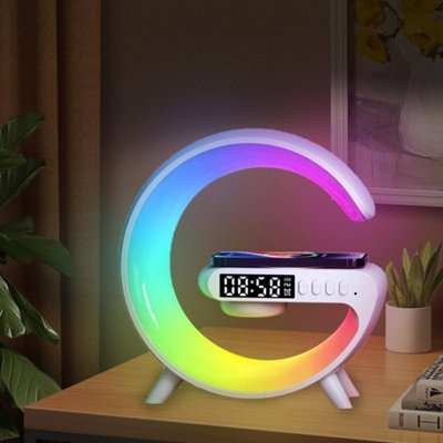 Wireless LED Lamp Smart G Bluetooth Speaker Charger RGB Alarm Clock ...