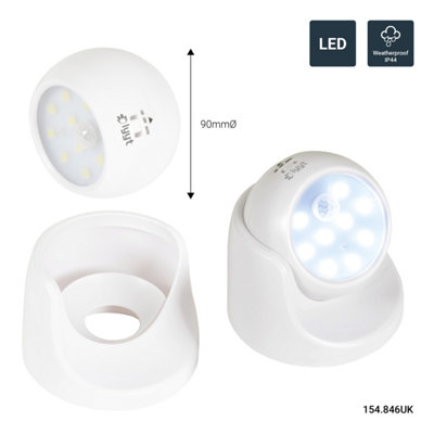 Wireless LED Motion Sensor Light, Battery Powered, with Rotating Head