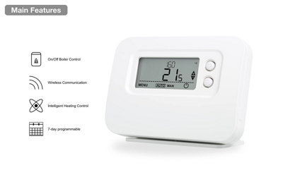 Wireless Programmable Thermostat Replacement for Honeywell CM927 CM921 CM727  Central Heating Programmer Boiler Plus Compliant