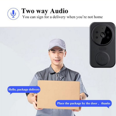 Wireless Smart Video Doorbell Camera with Chime - HD Video & Two-Way Talk