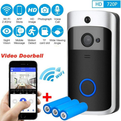 Smart Wireless WiFi Video Doorbell Phone Camera Door Bell Ring Intercom  Security 