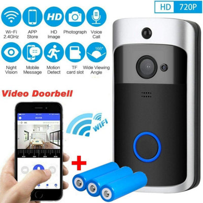 Smart Wireless Wifi Video Doorbell Phone Door Ring Intercom Security Camera  Bell 