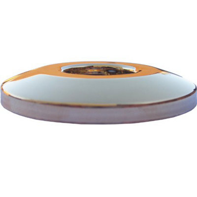 Wirquin 1/2 Inch (21mm) Brass Golden Plated Cone Stainless Steel Pipe Collar Rose - 3