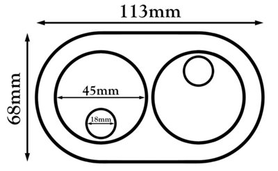 Wirquin 18mm Double Pipe Cover Chrome PVC Radiator Plastic Water Collar Rose