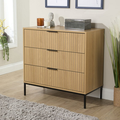 Wisbech Chest of 3 Drawers Bedroom Storage Unit