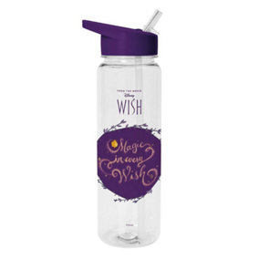 Wish Magic In Every Wish Plastic Water Bottle Clear/Purple (One Size)