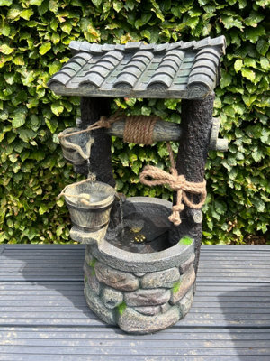 Wishing Well Water Feature with LED Light