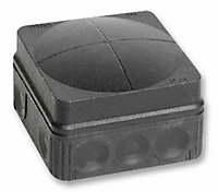 WISKA - Combi 108/5/S Polypropylene IP66 Junction Box Black 76 x 76 x 51mm