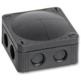 Wiska Combi 308/5/S IP66 Black Outdoor Junction Box 85 x 85 x 51mm