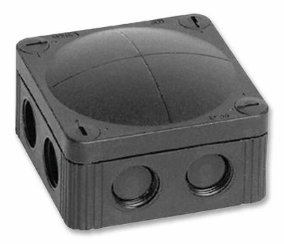 WISKA - Combi 308/5/S Polypropylene IP66/67 Junction Box Black 85 x 85 x 51mm