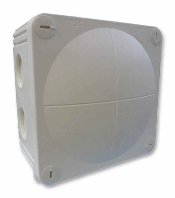 WISKA - Combi 607/5/W Polypropylene IP66/67 Junction Box White 110 x 110 x 66mm
