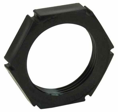 WISKA - EMUG 12 Locknuts, Polyamide M12 Black 10 Pack