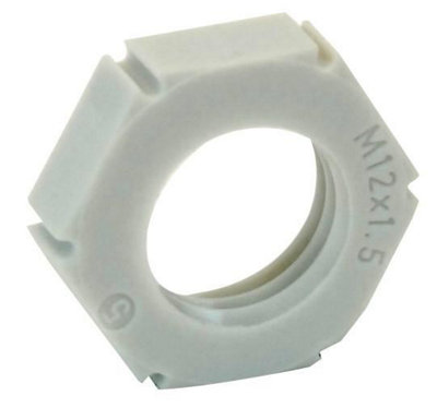 WISKA - EMUG 12 Locknuts, Polyamide M12 Grey 10 Pack