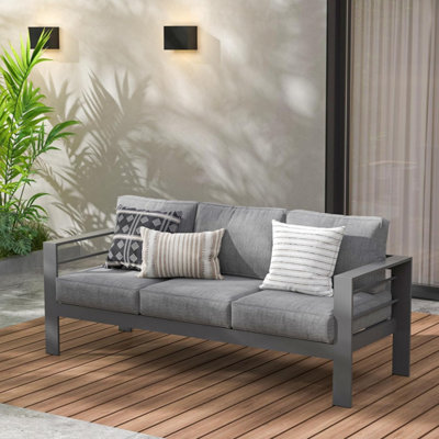 Wisteria Lane Aluminium Outdoor 3 Seat Garden Sofa - 8