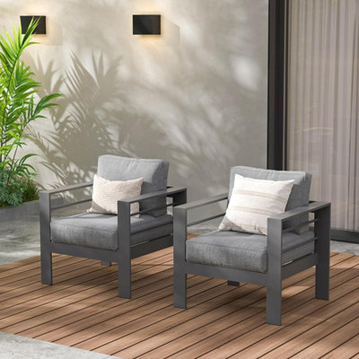 Wisteria Lane Pair of Aluminum Outdoor Chairs - 5
