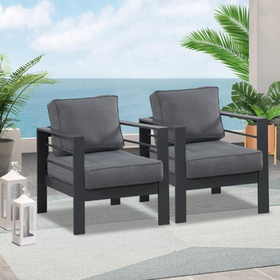 Wisteria Lane Pair of Aluminum Outdoor Chairs - 8
