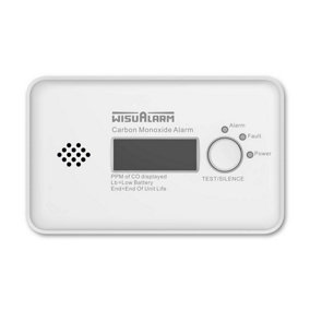 WisuAlarm 10 Year Standalone CO Alarm Sealed Battery