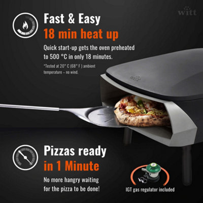 Witt Outdoor Gas Fermo Pizza Oven Graphite