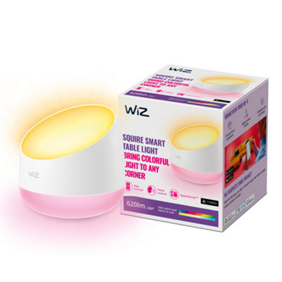 WiZ Squire Colour Portable - UK Plug, Smart Connected WiFi Table Top Light with App Control