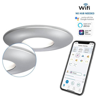 WiZ WiFi & Bluetooth SMART LED CHROME(IP20) with Tuneable White GU10 Lamp
