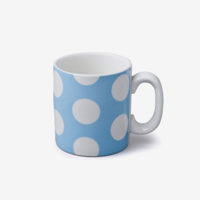 WM Bartleet & Sons Porcelain 0.7 Pint Spotty Mug, Blue