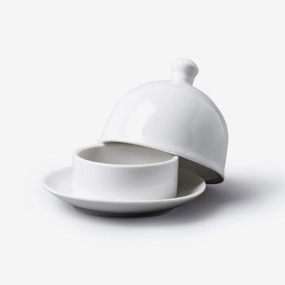 WM Bartleet & Sons 1750 TSET166 Juego de 4 Mini condimentos de Porcelana con Forma de Arrugado, Platos de Salsa, 7 cm, Color Blanco