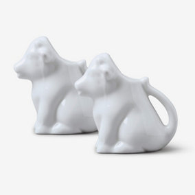 WM Bartleet & Sons Porcelain Cow Shaped Milk Creamer Jugs 50ml, Set of 3