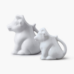 WM Bartleet & Sons Porcelain Cow Shaped Milk Creamer Jugs, Set of 2