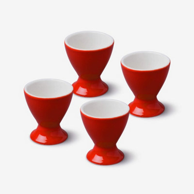 WM bartleet & Sons Porcelain Egg Cups, Set of 4 Red DIY at B&Q