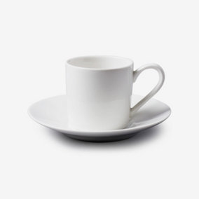 WM Bartleet & Sons Porcelain Espresso Cup & Saucer, White