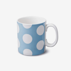 WM Bartleet & Sons Porcelain Large Spotty 1 Pint Mug, Blue