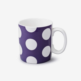 WM Bartleet & Sons Porcelain Large Spotty 1 Pint Mug, Purple