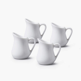 WM Bartleet & Sons Porcelain Mini Traditional Milk Jugs 25ml, Set of 4