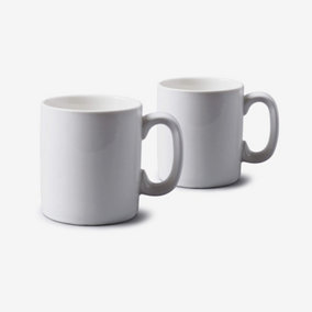 WM Bartleet & Sons Porcelain Original 0.7 Pint Mug, Set of 2 White