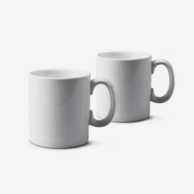 WM Bartleet & Sons Porcelain Original Large 1 Pint Mug, Set of 2 White