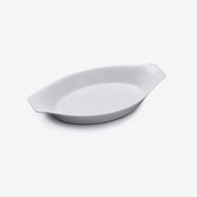 WM Bartleet & Sons Porcelain Oval Gratin Dish, 21cm