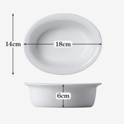 WM Bartleet & Sons Porcelain Oval Pie Dish, 18cm