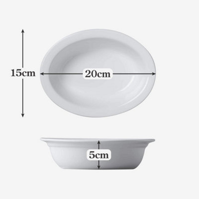 WM Bartleet & Sons Porcelain Oval Pie Dish, 20cm
