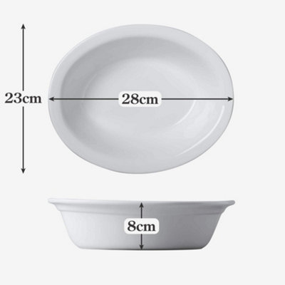 WM Bartleet & Sons Porcelain Oval Pie Dish, 28cm