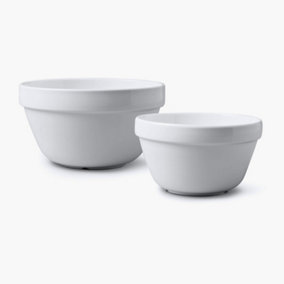 WM Bartleet & Sons Porcelain Pudding Basin Bowls , Set of 2