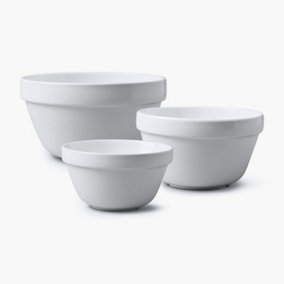 WM Bartleet & Sons Porcelain Pudding Basin Bowls, Set of 3