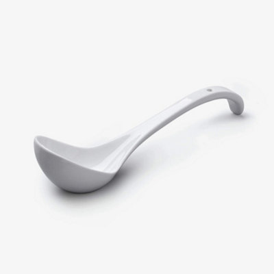 WM Bartleet & Sons Porcelain Soup Ladle, White