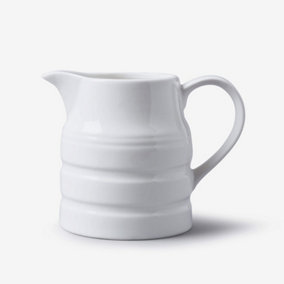 WM Bartleet & Sons Porcelain Traditional Churn Jug 1 Pint, White