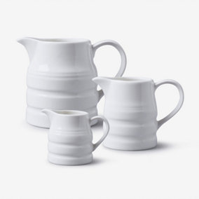 WM Bartleet & Sons Porcelain Traditional Churn Jug Set of 3