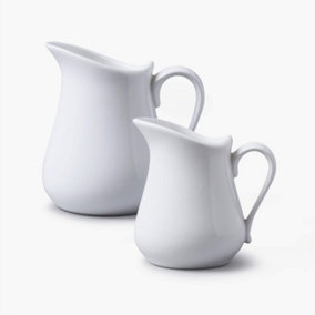 WM Bartleet & Sons Porcelain Traditional Milk Jugs, Set of 2