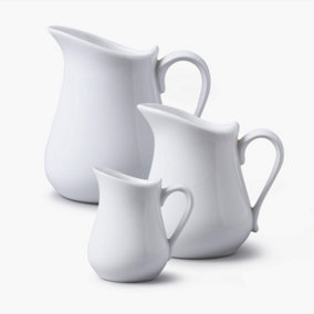 WM Bartleet & Sons Porcelain Traditional Milk Jugs, Set of 3