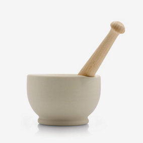 WM Bartleet & Sons Stone Mortar & Pestle with Wooden, 4 inch