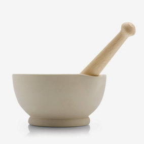 WM Bartleet & Sons Stone Mortar & Pestle with Wooden, 6 inch