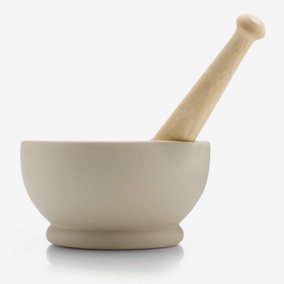 WM Bartleet & Sons Stone Mortar & Pestle with Wooden, 7 inch