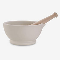 WM Bartleet & Sons Stone Mortar & Pestle with Wooden, 8 inch